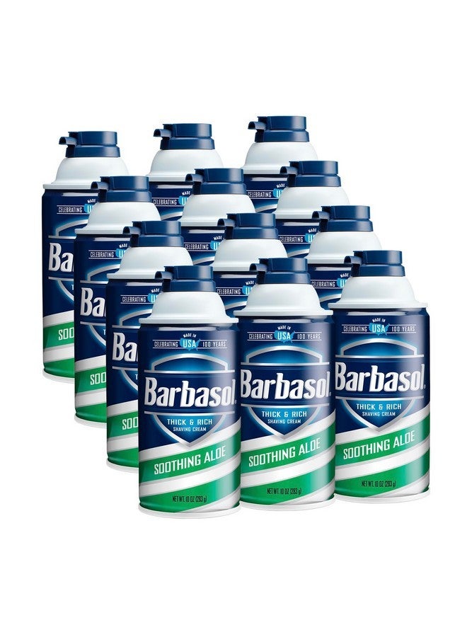 Barbasol Soothing Aloe Thick & Rich Shaving Cream 10 Oz (Pack of 12) - Image 1