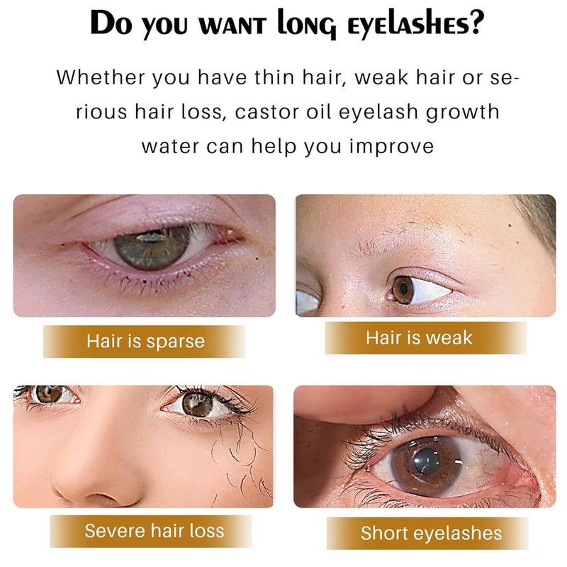 Rosarden Castor Oil for Eyelashes and Eyebrows Eyelash Castor Oil Growth Serum with Mascara Tubes to Grow Eyelashes Fast and Thicker Cold Pressed Organic Castor Oil for Hair Face Skin and Body Moisturizer - Image 2