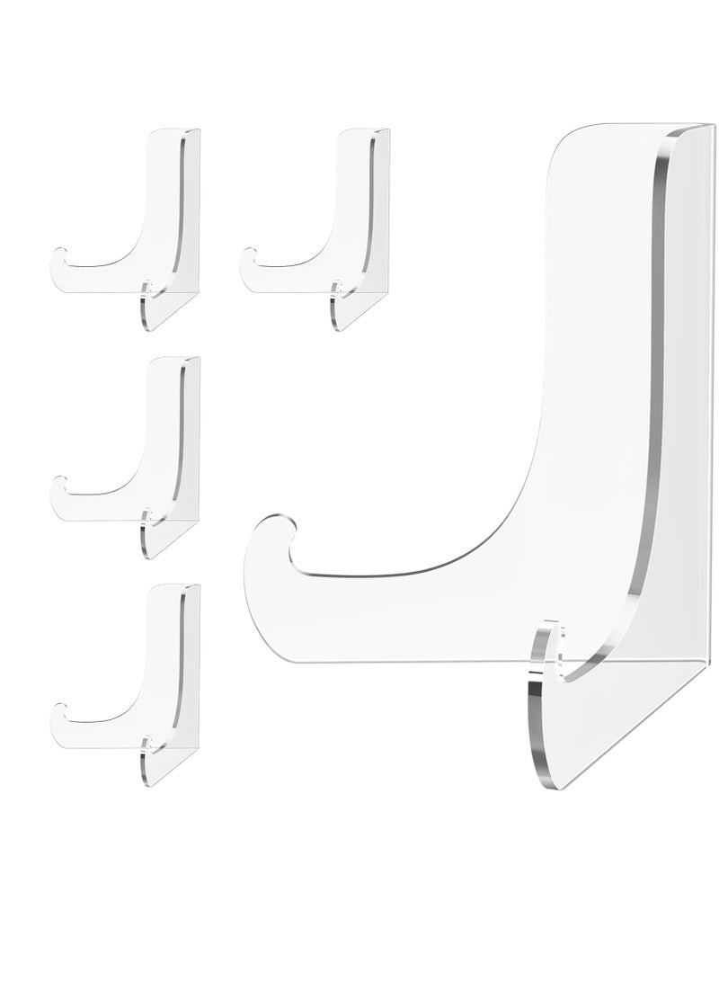 Raxoom 5 Pack Acrylic Display Stand, Plate Stand for Display, Clear Easel Stand, Display Holder for Card, Frame, Picture, Magazine, Book, CD, Phone (Small/ 3 Inch) - Image 1