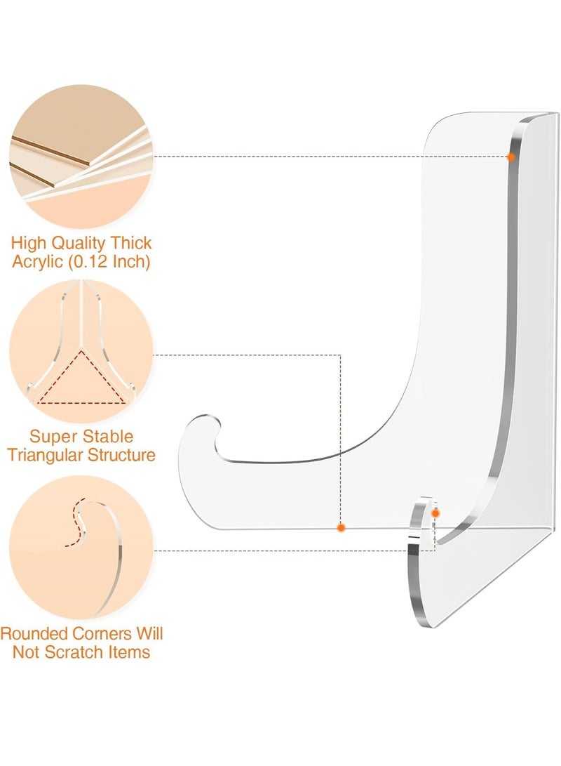 Raxoom 5 Pack Acrylic Display Stand, Plate Stand for Display, Clear Easel Stand, Display Holder for Card, Frame, Picture, Magazine, Book, CD, Phone (Small/ 3 Inch) - Image 2