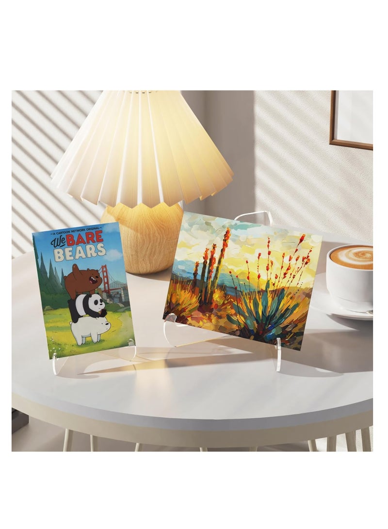 Raxoom 5 Pack Acrylic Display Stand, Plate Stand for Display, Clear Easel Stand, Display Holder for Card, Frame, Picture, Magazine, Book, CD, Phone (Small/ 3 Inch) - Image 4