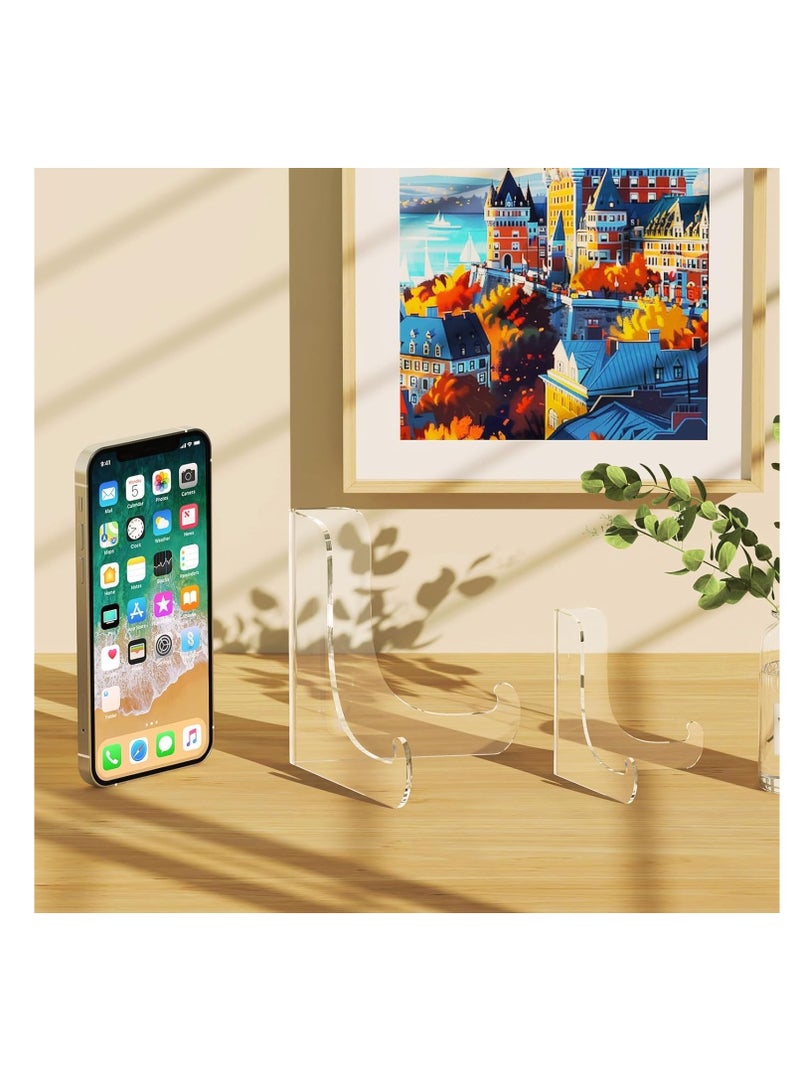 Raxoom 5 Pack Acrylic Display Stand, Plate Stand for Display, Clear Easel Stand, Display Holder for Card, Frame, Picture, Magazine, Book, CD, Phone (Small/ 3 Inch) - Image 5