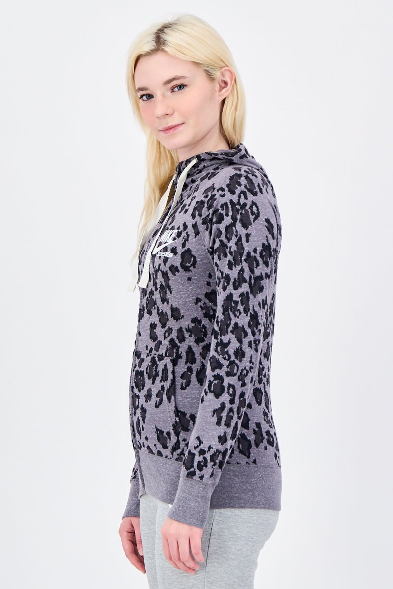 Nike هودي خارجي طويل الأكمام للنساء بتصميم قياسي، متعدد الألوان - Image 2