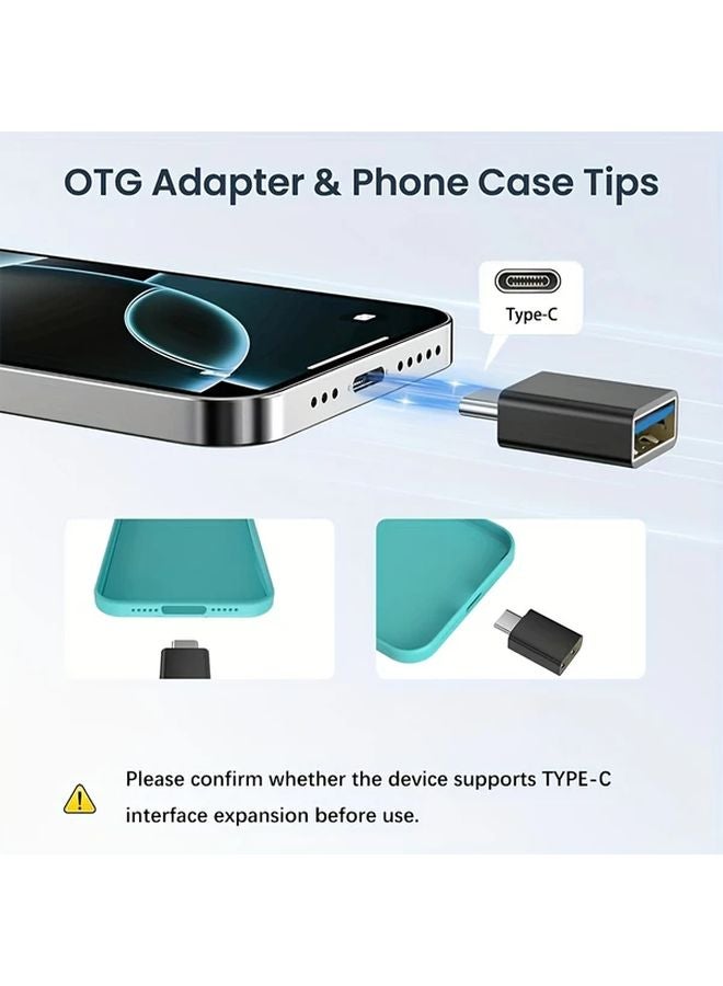USB 3.0 مجموعة من قطعتين 4 منافذ محور ومحول Type C OTG لأجهزة الكمبيوتر المحمول - Image 5