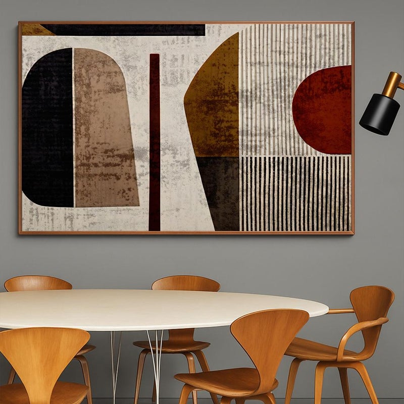 ماركتنا لوحة قماشية بتصميم الفن البوهيمي مع برواز مجوف مقاس (70×50) قطعة واحدة - Image 2