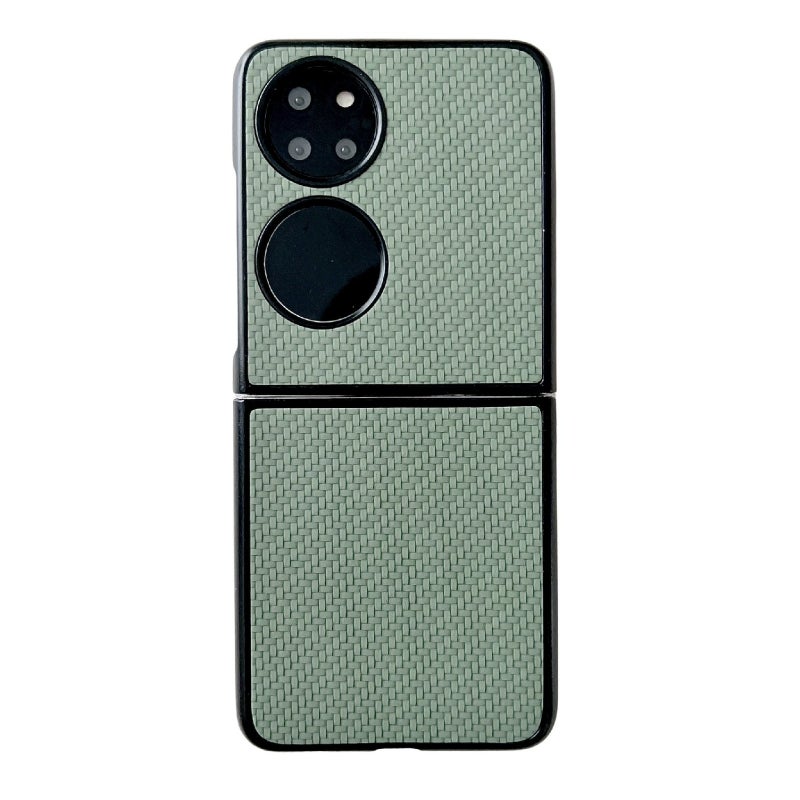 HuHa Protective Cover For Huawei P50 Pocket Weave Texture PC Phone Case(Green) - Image 1