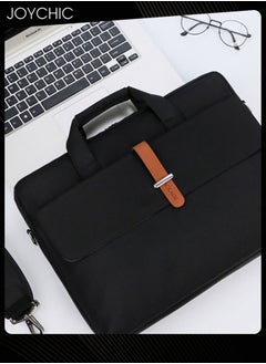 Joychic 14 inch Brief Bussiness Office Laptop Bag Large Capacity Briefcase Shoulder Bag Messenger Bag Computer and Tablet Carrying Case for Men and Women Work School Travel Black  - Image 2