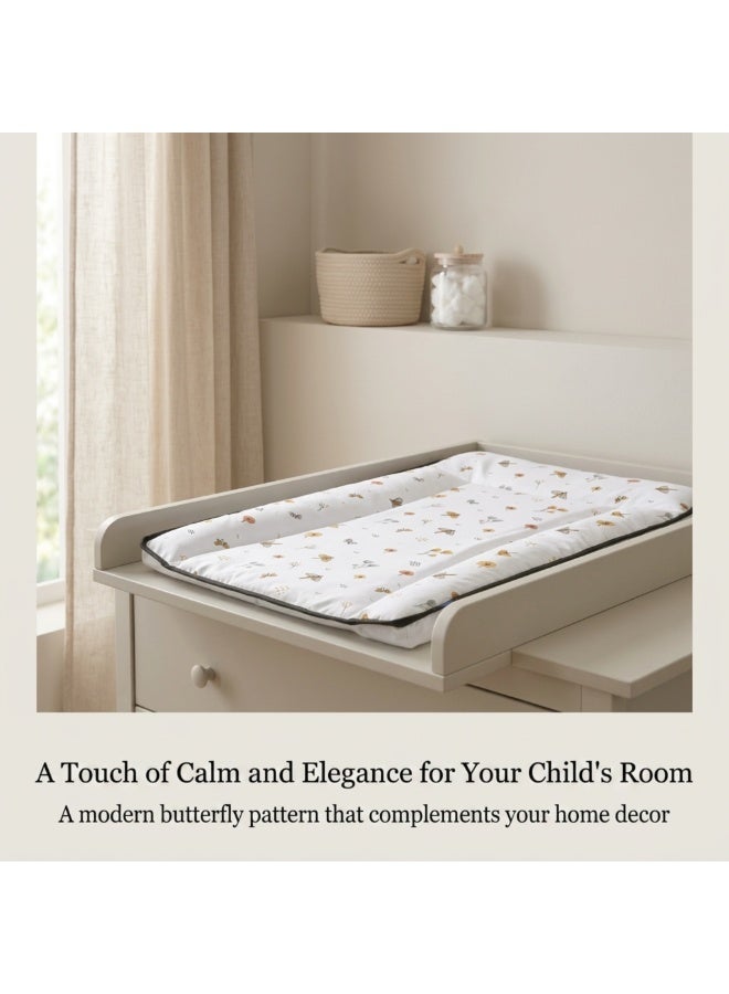 Hummingbird Premium Waterproof Baby Changing Mat – Soft Portable Diaper Changing Pad with Easy-Clean Surface for Newborn & Toddler, Butterflies Design - Image 3