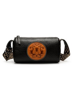 Fashion wide band niche cowhide pillow bag simple solid color messenger bag