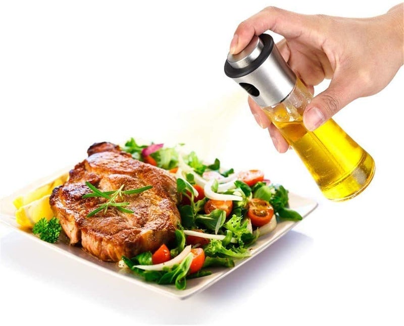 SEMITO Oil Sprayer Dispenser Olive Oil Sprayer Spray Bottle for Oil Versatile Glass Spray Olive Oil Bottle for Cooking Vinegar Glass Bottle for Cooking Baking Roasting Grilling Pack of 1 - Image 3
