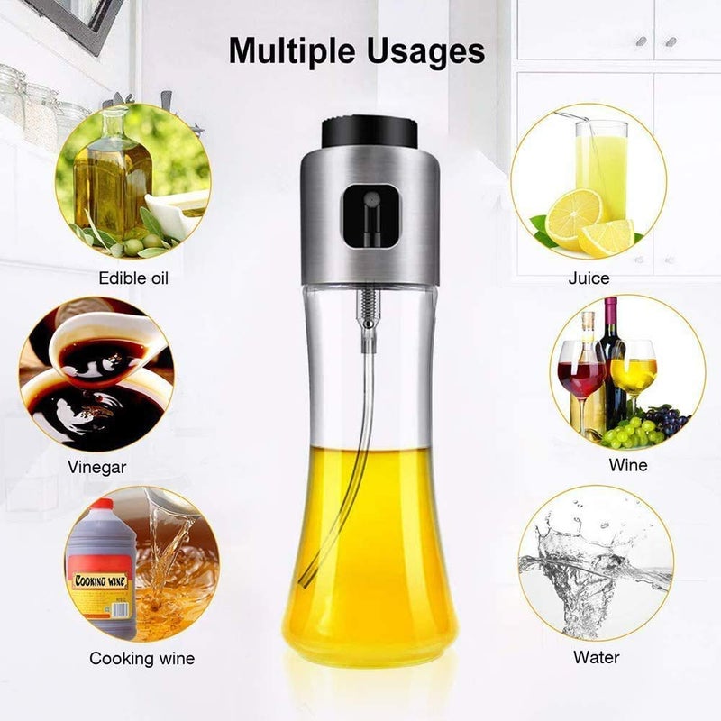 SEMITO Oil Sprayer Dispenser Olive Oil Sprayer Spray Bottle for Oil Versatile Glass Spray Olive Oil Bottle for Cooking Vinegar Glass Bottle for Cooking Baking Roasting Grilling Pack of 1 - Image 2