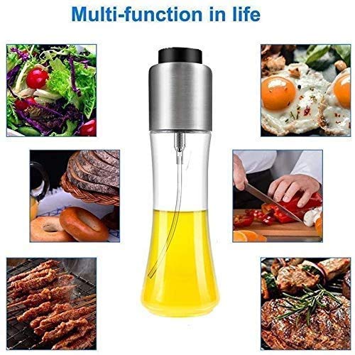 SEMITO Oil Sprayer Dispenser Olive Oil Sprayer Spray Bottle for Oil Versatile Glass Spray Olive Oil Bottle for Cooking Vinegar Glass Bottle for Cooking Baking Roasting Grilling Pack of 1 - Image 4