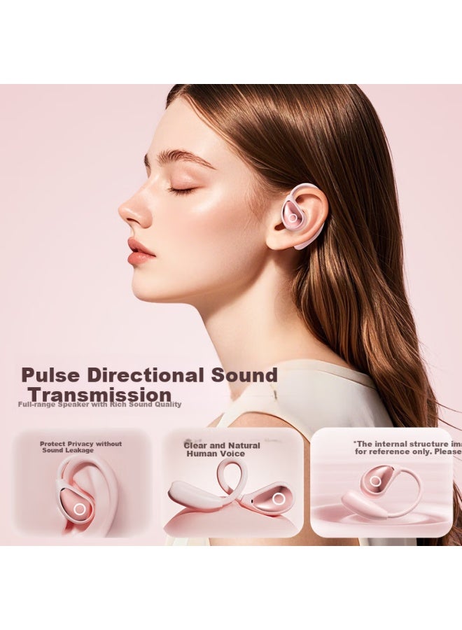 Claison bluetooth Earphones Hanging Ear Bone Conduction Concept Open Wireless Non-in-ear Sports Running Noise Reduction Ear Clip Style M95-ink Black - Image 3
