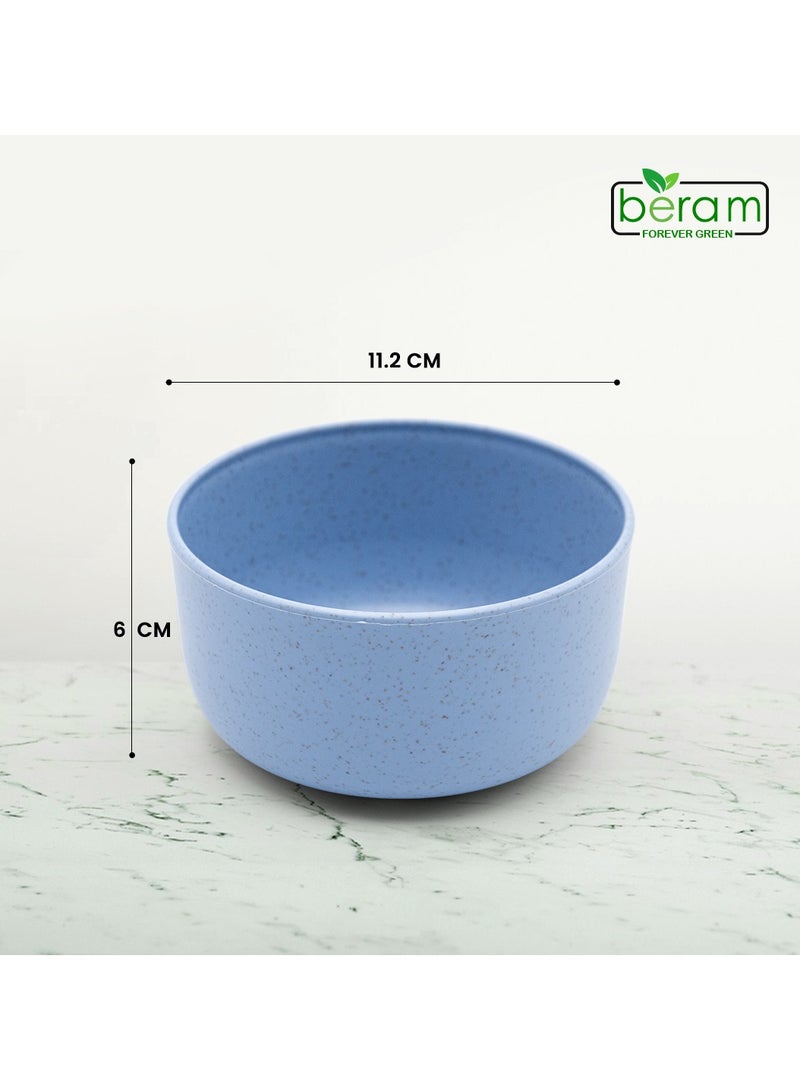 بيرام مجموعة من 4 أوعية من قش القمح، صديقة للبيئة وقابلة للتحلل البيولوجي، غير سامة، غير قابلة للكسر، خالية من مادة بيسفينول أ، آمنة للاستخدام في الميكروويف وغسالة الأطباق، خفيفة الوزن ومتينة، أوعية حبوب الإفطار للأطفال والكبار، 11 سم، سعة 14 أونصة - Image 5