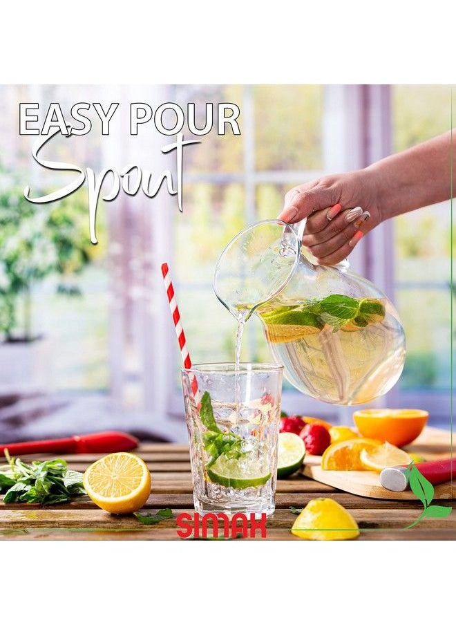 Small Glass Pitcher With Spout: Borosilicate Glass Pitchers With Handle Glass Drink Pitcher Margarita Pitcher Sangria Pitchers Pitchers Beverage Pitchers 1 Quart Pitcher