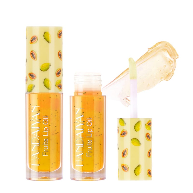 WALULAN Fruity Lip Oil Clear Lip Nectar Lighten Lip Lines Lip Balm Moisturizing Lip Gloss Oily AntiCrack Hydration 