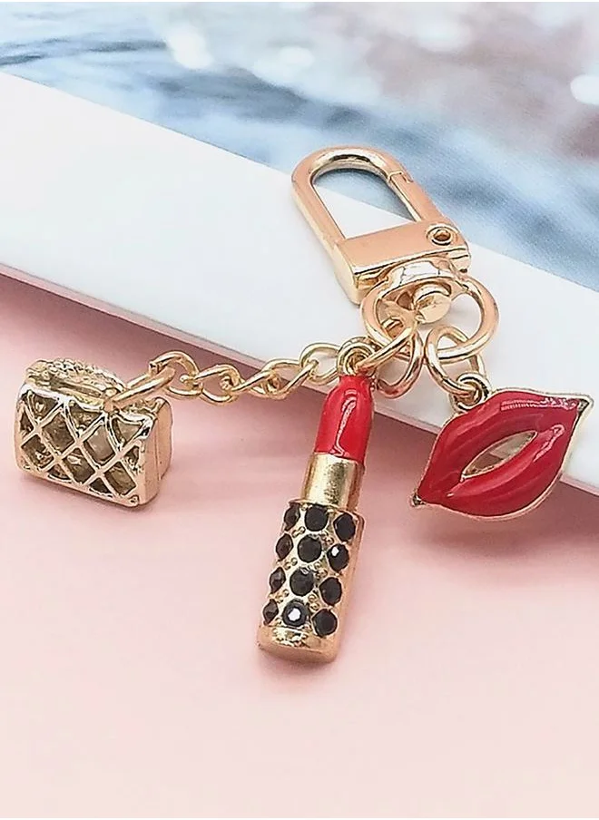 Styli Lip and Lipstick Charm Key Chain