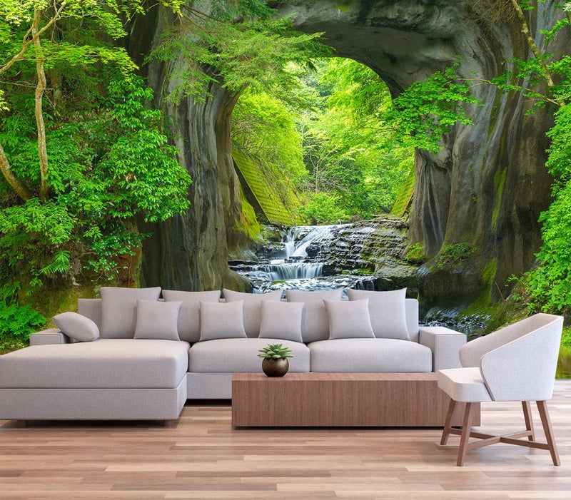 Reyhui Forest Stream Wall Mural Wallpaper Large Nature Scenery Mural for Bedroom Living Room TV Background Sofa Wall (not self-Adhesive) - Image 4
