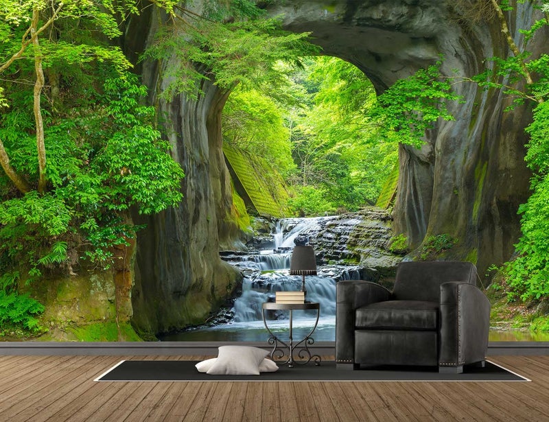 Reyhui Forest Stream Wall Mural Wallpaper Large Nature Scenery Mural for Bedroom Living Room TV Background Sofa Wall (not self-Adhesive) - Image 3