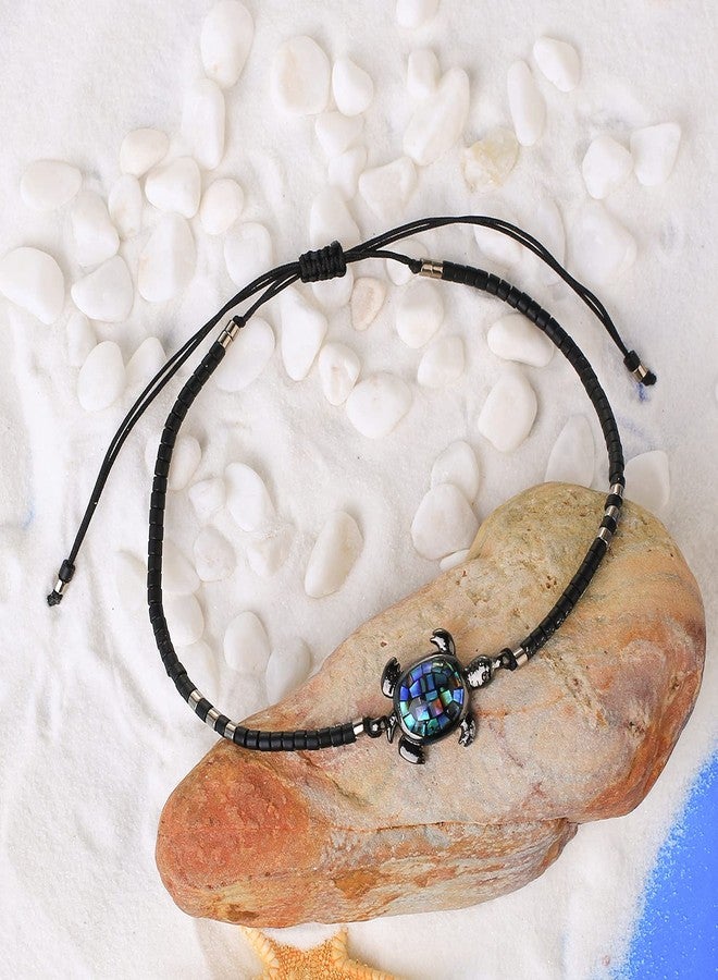 KELITCH Turtle Bracelets Abalone Shell Beads Bracelet Adjustable Friendship Bracelet Tropical Beach Sand Bracelet for Women - Image 2