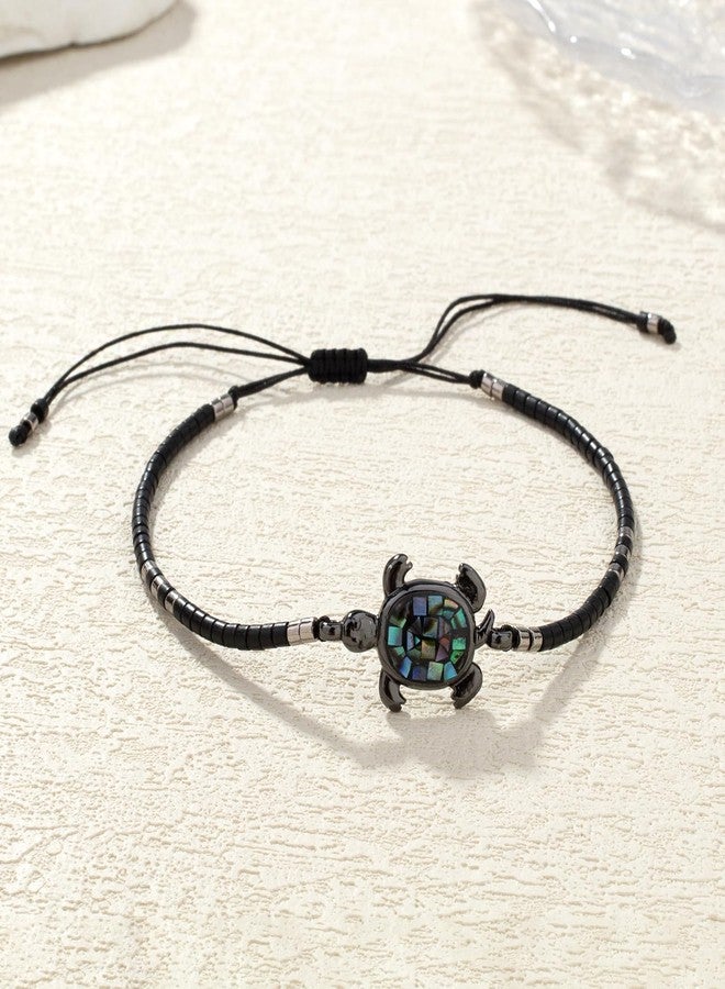 KELITCH Turtle Bracelets Abalone Shell Beads Bracelet Adjustable Friendship Bracelet Tropical Beach Sand Bracelet for Women - Image 5