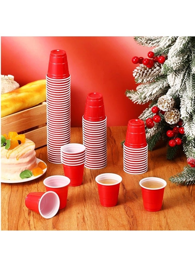 Beauenty Mini Disposable Shot Cups,120 Count 2oz Red Plastic Cups,party Cups,game Cups,jello Shots, Coffee Cup,suitable For Condiments, Snacks, Fruits,Samples And Tasting Cups,reusable Plastic Cups - Image 2