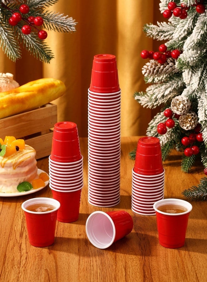 Beauenty Mini Disposable Shot Cups,120 Count 2oz Red Plastic Cups,party Cups,game Cups,jello Shots, Coffee Cup,suitable For Condiments, Snacks, Fruits,Samples And Tasting Cups,reusable Plastic Cups - Image 2