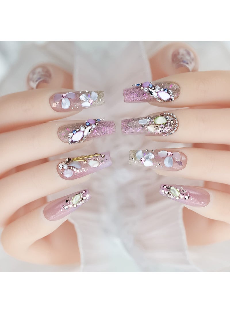 Excefore Colorful Seashell Slices Nail Supplies 6 Grids Irregular Abalone Shell Slices Small Gravel Design 3D Nail Art Flakes for UV Gel Manicure Decorations DIY Crafts - Image 4