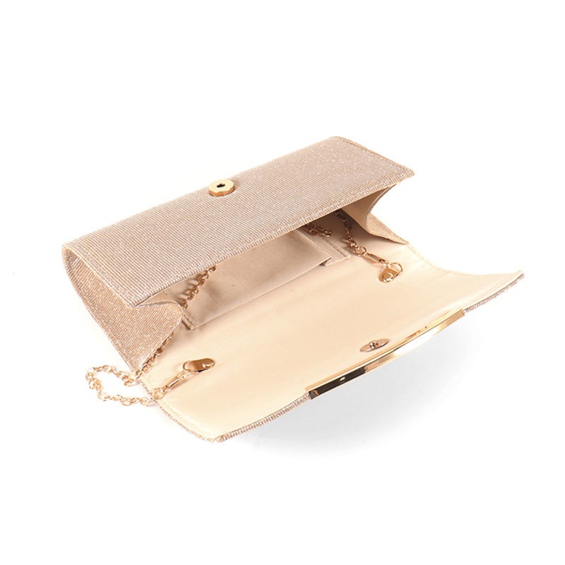 Silver Clamshell Polyester Bag Medium Hardness - Simple Fashionable Square Storage Case for Travel - Image 5
