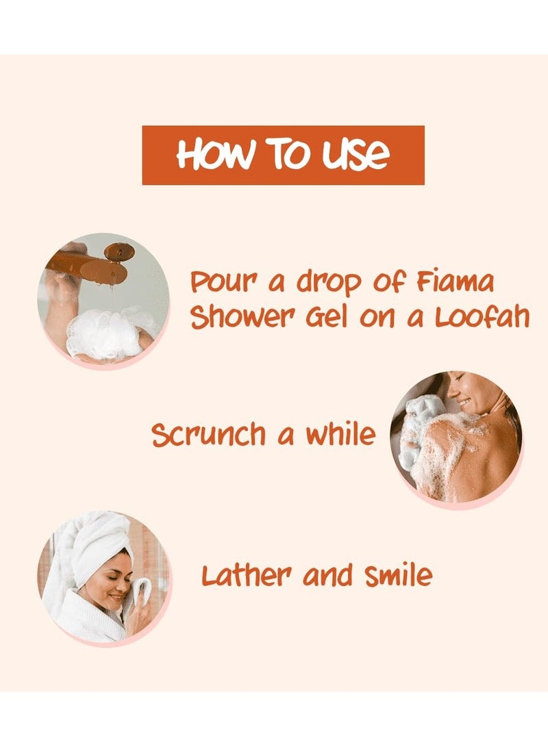 Fiama جل الاستحمام فياما بالخوخ والأفوكادو، غسول للجسم مع مرطبات للبشرة لبشرة ناعمة ورطبة، زجاجة 250 مل - Image 3