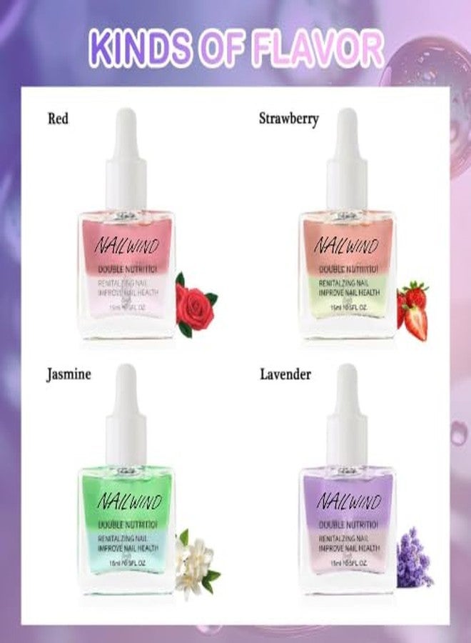 Nailwind Double Layer Cuticle Oil - Revitalizing Nail & Cuticle Treatment with Dropper, Moisturizing Nail Care for Dry, Damaged Nails, 0.5 fl oz For Home, salon, manicure & pedicure care (Lemon, 15ml) - Image 2