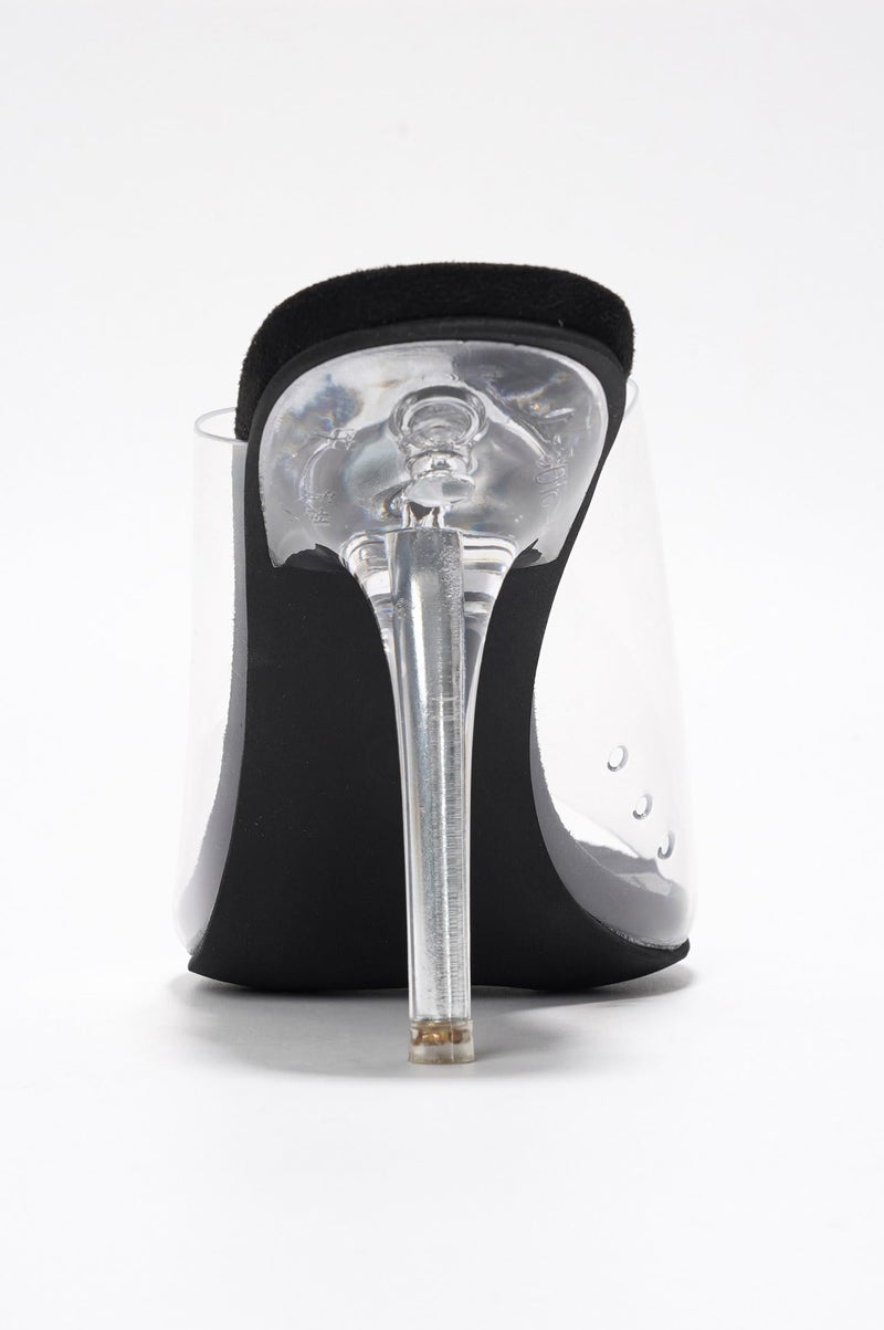 Cape Robbin Stealthy Clear Mule Sandals - Image 3