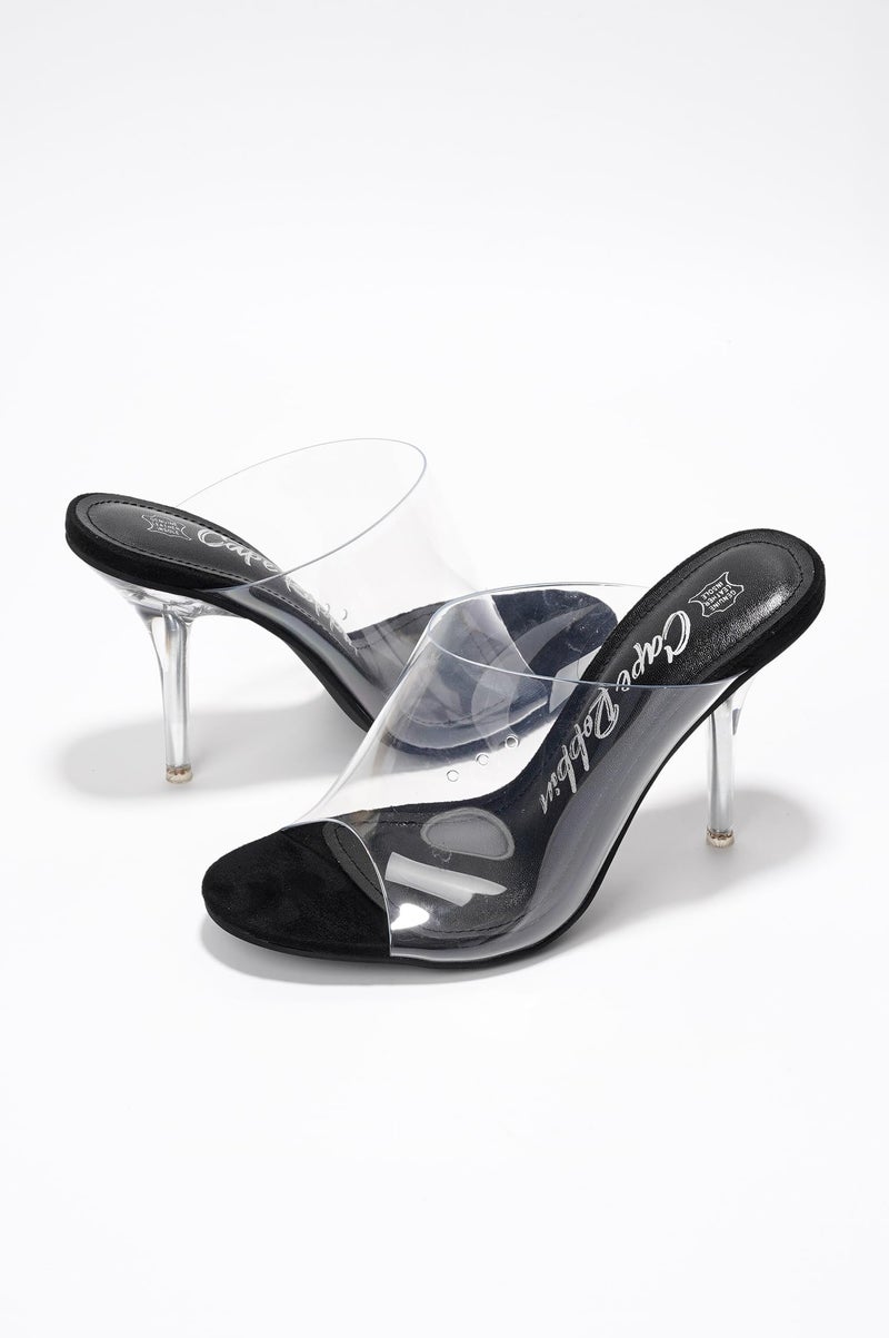 Cape Robbin Stealthy Clear Mule Sandals - Image 2