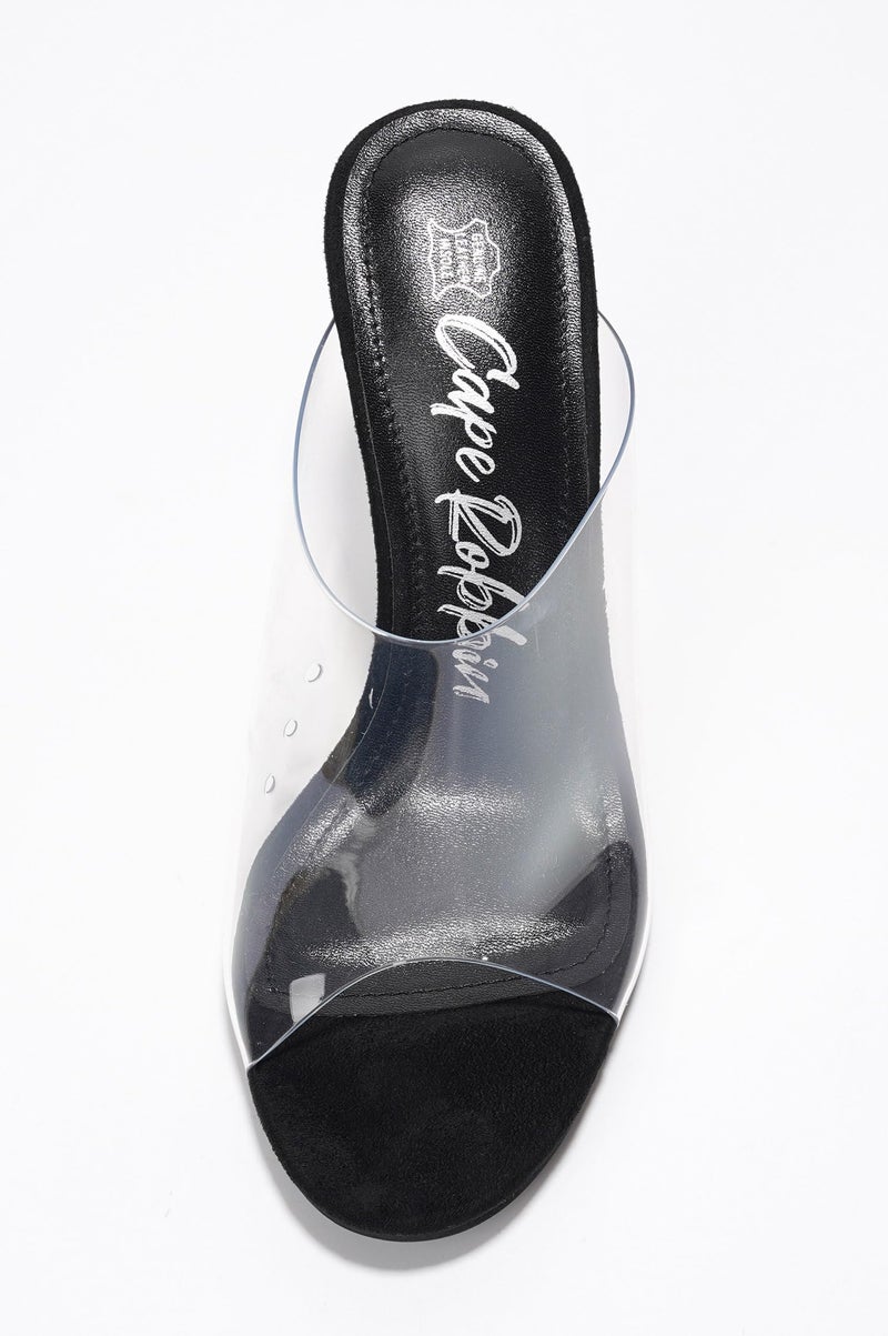 Cape Robbin Stealthy Clear Mule Sandals - Image 4