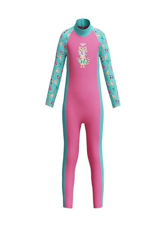 Speedo Girl's Swimsuit Infant to Big Kid UPF 50+ Learn to Swim - Image 2