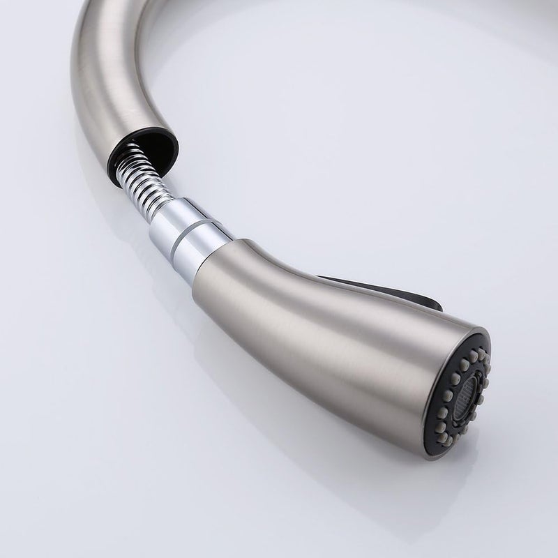 Weirun Kitchen Sink Faucet Pull-Out Spray Head Replacement Part,Kitchen Sink Sprayer Attachment,Brushed Nickel - Image 2