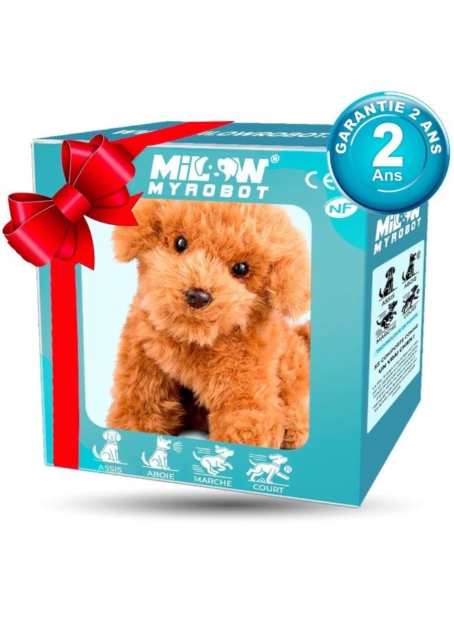 Robot Dog Interactive Robot Puppy Toy Lifelike Walking Barking Dog Soft Plush Realistic Pet Companion Gift