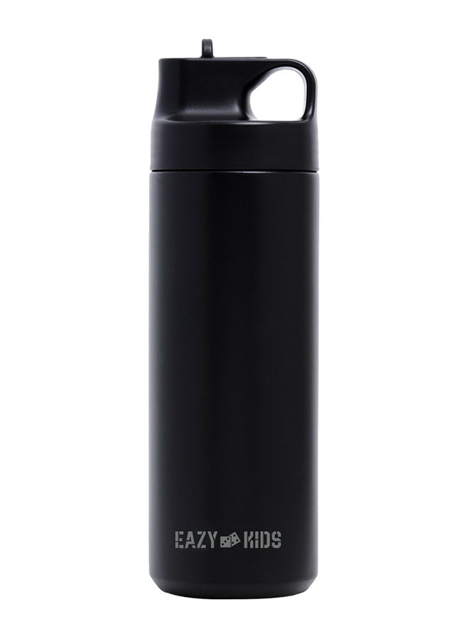 Eazy Kids زجاجة مياه رياضية معزولة بجدار مزدوج - أسود، 550 مل  - Image 1