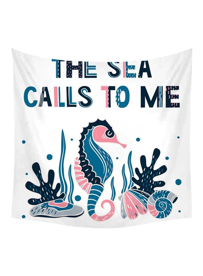 نيبمينينت بساط زينة يعلق على الحائط بطبعة رسومات بوهيمية أبيض/أزرق/وردي 30x1.5x20سم - Image 1