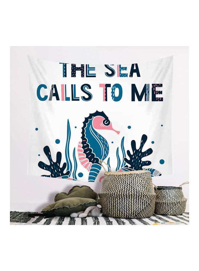 نيبمينينت بساط زينة يعلق على الحائط بطبعة رسومات بوهيمية أبيض/أزرق/وردي 30x1.5x20سم - Image 3