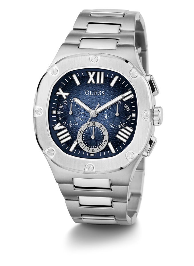 GUESS GUESS GW0572G1 – Elevate Your Style with a Sleek Silver-Tone Multi-Function Watch  - Image 1