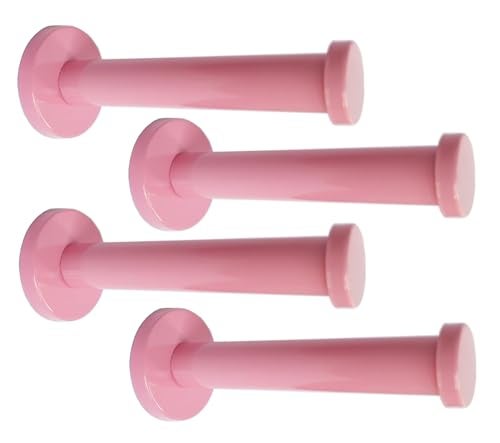 NELXULAS Pink Stainless Steel Single Super Heavy Duty Wall Mount Hook Bath Towel Hooks Coat Hanger 6 inch4 PCS - Image 1