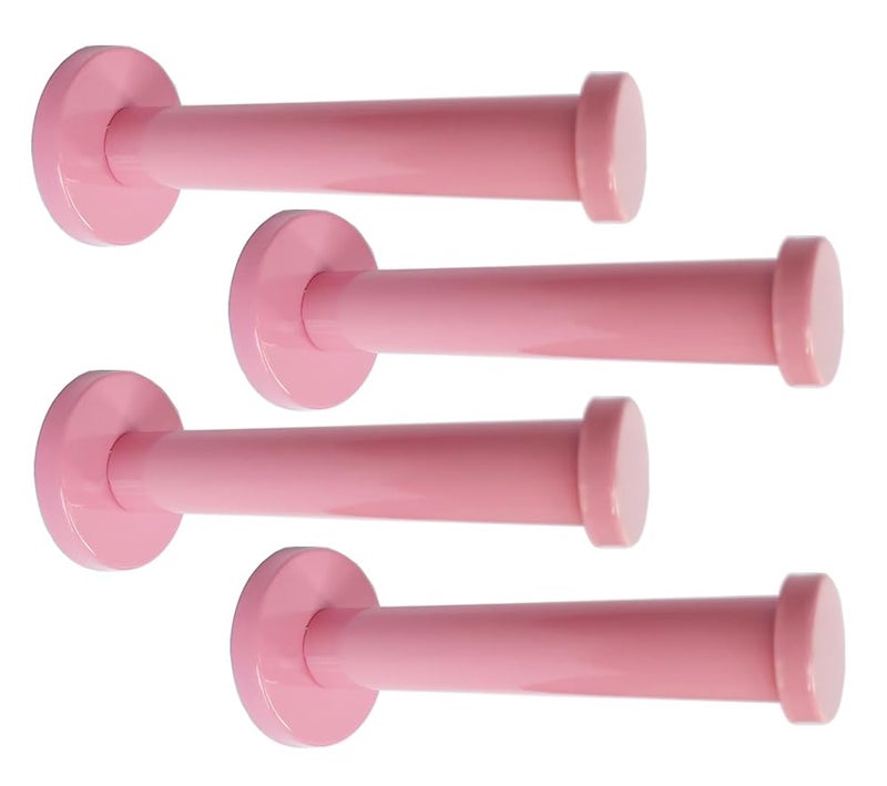 NELXULAS Pink Stainless Steel Single Super Heavy Duty Wall Mount Hook Bath Towel Hooks Coat Hanger 6 inch4 PCS - Image 2