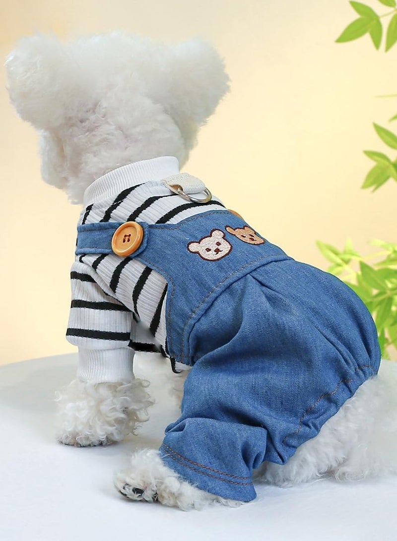 A.M Dog Winter Warm Coat Pet Clothes for Small Medium Dogs Puppy Pajamas Shirts Jumpsuit Bib Overalls Pants Cold Weather Dog Sweater One Piece Outfits Cat Clothes Dog Jacket Chihuahua Yorkie Costume - Image 3