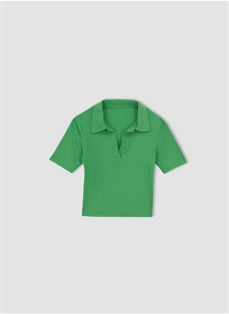 DeFacto Slim Fit V-Neck Short Sleeve T-Shirt