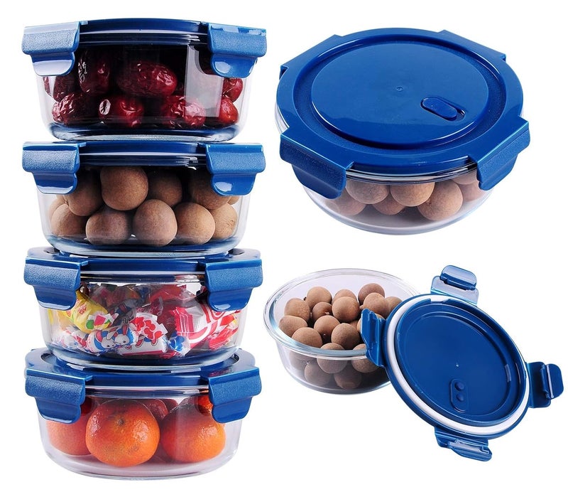 ginoya brothers ginoya brothers 620 ML Glass Meal Prep Containers, Food Storage Containers with Lids Airtight, Glass Lunch Boxes, Microwave, Oven, Go & Freezer-to-Oven-Safe Food Containers. - Image 5