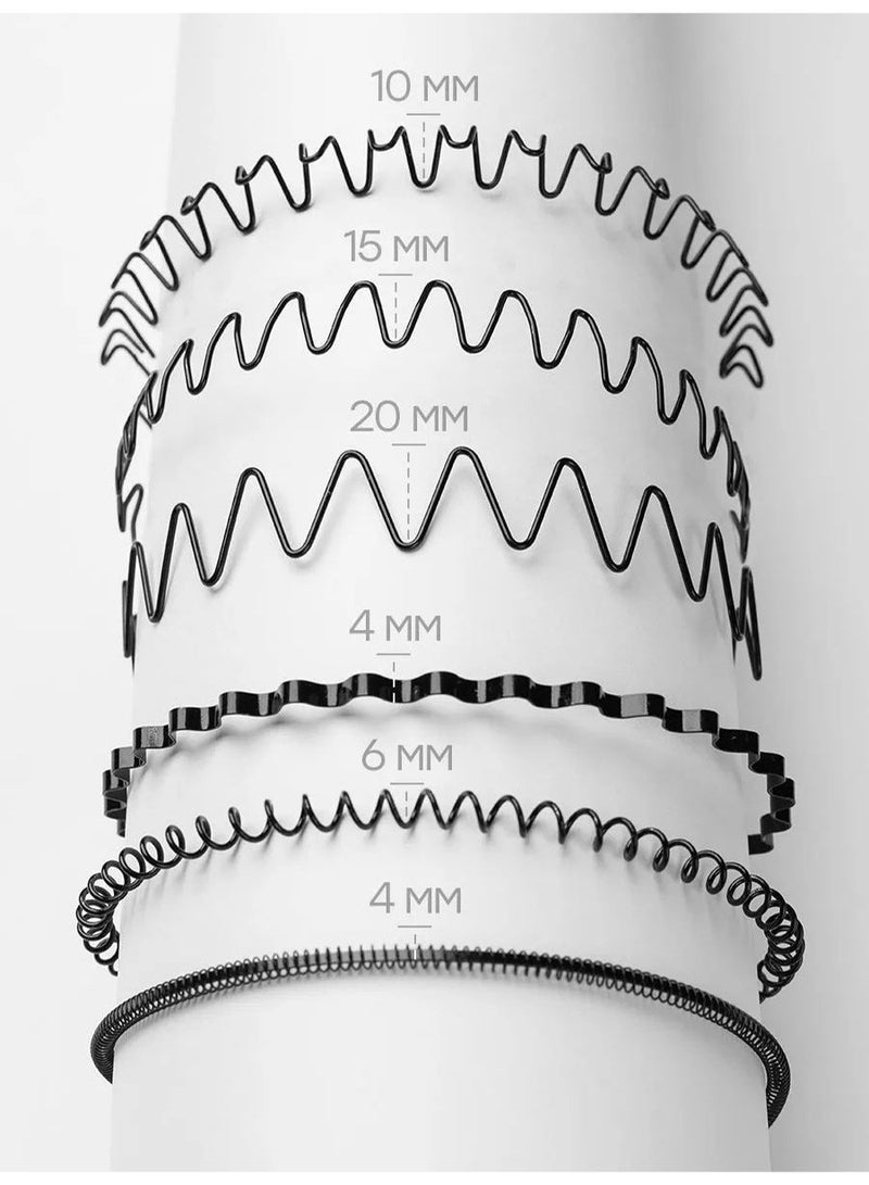 8Pcs Non-Slip Metal Headbands-Fashionable Wave Hair Hoops For Men and Women, Elastic and Comfortable Hair Tool, Daily Wear, Sports, Formal, Perfect for Running and Casual Wear, Stylish Headgear, Durable Headband - Image 2