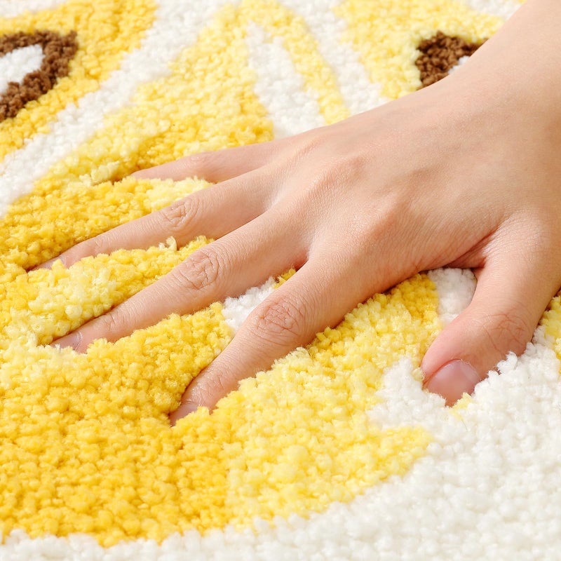 Ankah Fruit Bath Mats Cute Bathroom Rugs, Particularly Absorbent, Very Soft, and Dry Fast That Fits for Kid's Room, Bathroom or Other Room, 17.7" x 31.5", Lemon - Image 4