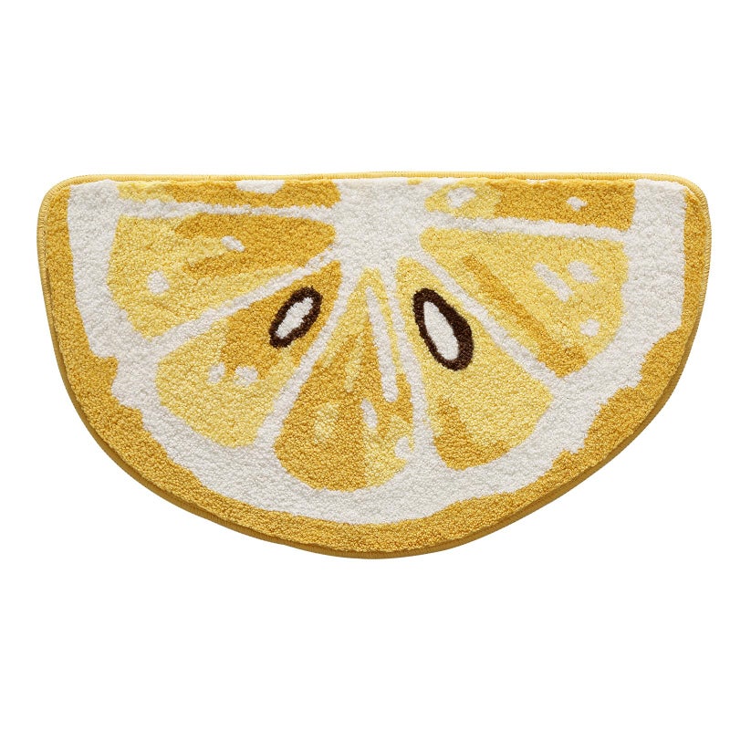 Ankah Fruit Bath Mats Cute Bathroom Rugs, Particularly Absorbent, Very Soft, and Dry Fast That Fits for Kid's Room, Bathroom or Other Room, 17.7" x 31.5", Lemon - Image 2