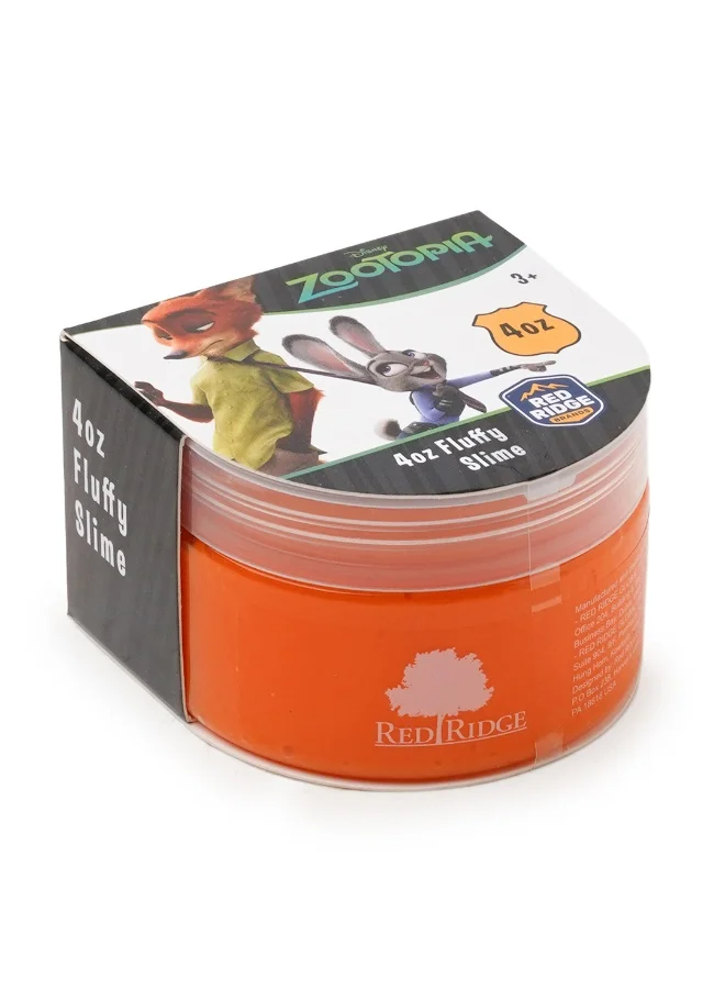 ديزني Zootopia 4oz Fluffy Slime |Soft, Stretchy & Non-sticky Slime For Kids & Adult | Fun Sensory & Stress Relief Toy | Orange | Age 3+ Year